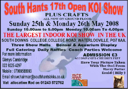 South Hants Koi Show - 25/26th May